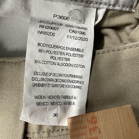 Dickies Shorts Mens 30 Khaki FLEX Relaxed Fit Work Utility WR852DS Stretch Chino - Picture 7 of 8